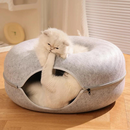 Donut Pet Cat Tunnel Interactive Bed